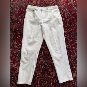 Frye white denim sz 10 like new